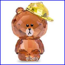 Swarovski Line Friends Brown Crystal Bear Figurine 5492743 New In Box