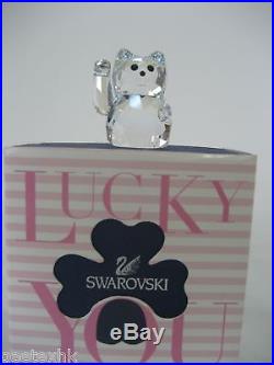 Swarovski Lucky Cat Crystal Japanese Figurine Japanese Cat Fortune MIB 1071038