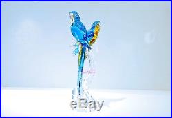 Swarovski Macaws Blue Yellow Forest Exotic Bird Wedding 5453400 Brand New In Box