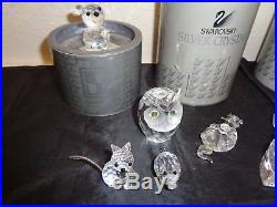 Swarovski & Other Crystal Figurines Lot Boxes