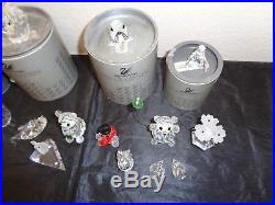 Swarovski & Other Crystal Figurines Lot Boxes