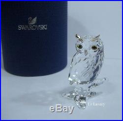 Swarovski Owl Bird Lover, Clear Crystal Figurine Authentic MIB 5043988