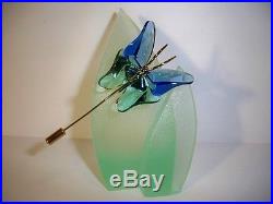 Swarovski Paradise Abala Sapphire Butterfly Pin Brooch Retired 250488 Mib