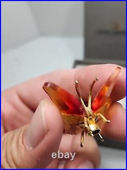 Swarovski Paris Crystals Fireopal Small Butterfly Paradise 240671 Orange Red
