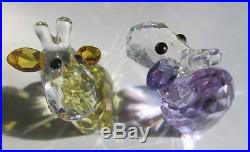 Swarovski Pioneer CHIT & CHAT Giraffes Pair Crystal Figurines 5268846 NEW in Box