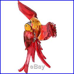 Swarovski Red Parrots Brand Nib #5136809 New For 2015 Birds Kissing Crystal F/sh