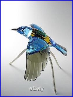 Swarovski Roller Blue Turquoise #957568 Brand New In Box Crystal Bird Retired Fs