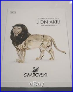 Swarovski SCS AKILI LION Figurine # 5135894 NIB! Retired In 2016