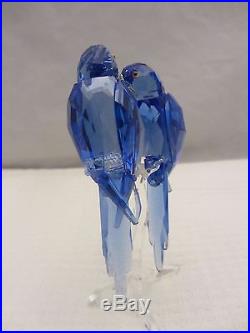 Swarovski SCS HYACINTH MACAWS Crystal Figurine 2014 MIB #5004730 (^915C)