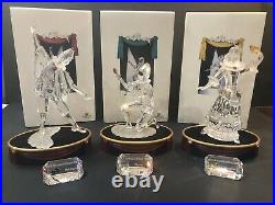 Swarovski SCS Masquerade Trilogy 1999 2000 2001 MINT withBoxes Stands Plaques