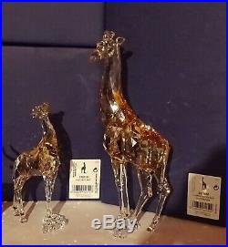 Swarovski SCS SET 2018 Giraffe Mudiwa 5302151 & Baby Giraffe 5301550 NEW BOX COA