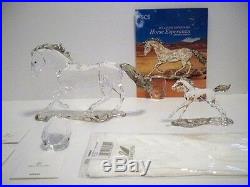 Swarovski Scs 2014 Esperanza Horse & Foal & Paperweight 5004728 5004729 5004732