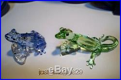 Swarovski Scs Gecko & Blue Dart Frog Limited Edition 905541 & 955439 Bnib Coa