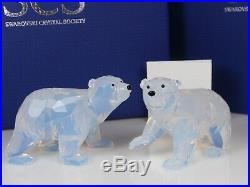 Swarovski Scs Polar Bear Cubs 2011, White Opal Mib #1080774
