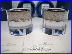 Swarovski Set Of 2 Crystalline Large Tea Lights 1016654 Bnib