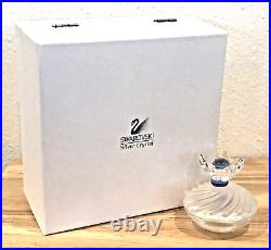 Swarovski Silver Crystal Blue Flower Jewelry Box 7464nr000001 Box & Certificate