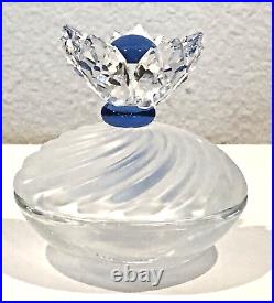 Swarovski Silver Crystal Blue Flower Jewelry Box 7464nr000001 Box & Certificate