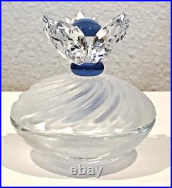 Swarovski Silver Crystal Blue Flower Jewelry Box 7464nr000001 Box & Certificate