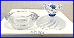 Swarovski Silver Crystal Blue Flower Jewelry Box 7464nr000001 Box & Certificate