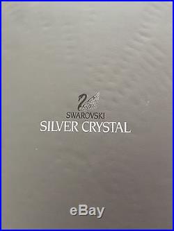 Swarovski Silver Crystal Chess Set with Mirror Board and Original Case