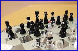 Swarovski Silver Crystal Full Chess Set in Case