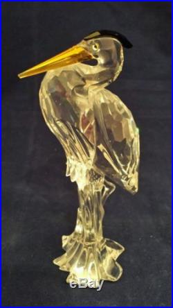 Swarovski Silver Crystal Heron 6 Feathered Beauties 1998 Retired Figurine