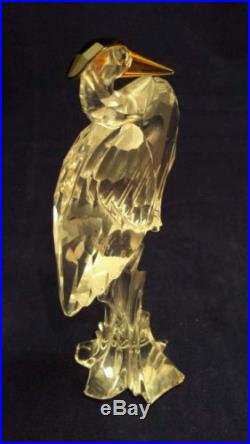 Swarovski Silver Crystal Heron 6 Feathered Beauties 1998 Retired Figurine