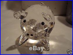 Swarovski Silver Crystal Large Pig Retired'87 MIB