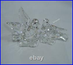 Swarovski Turtledoves, Love Birds Clear Crystal Blossom Bases, Figurine -5004726