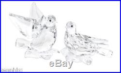 Swarovski Turtledoves, Love Birds Clear Crystal Blossom Bases, Figurine -5004726