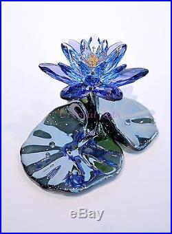 Swarovski Waterlily Lotus Flower Blue Violet 1141630 Brand New In Box