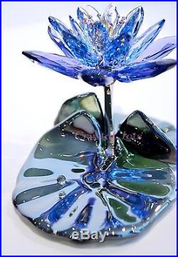Swarovski Waterlily Lotus Flower Blue Violet 1141630 Brand New In Box