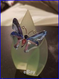 Swarovski crystal butterfly on leaf