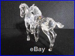 Swarovski crystal figurine Foals playing MIB COA Retired