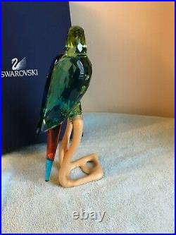 Swarovski crystal figurines Macaw. Multicolored crystal with sparkling chrome
