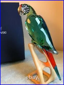 Swarovski crystal figurines Macaw. Multicolored crystal with sparkling chrome