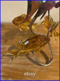 Swarovski crystal figurines fish, Sea Goldies, Topaz