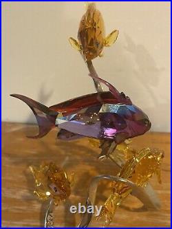 Swarovski crystal figurines fish, Sea Goldies, Topaz
