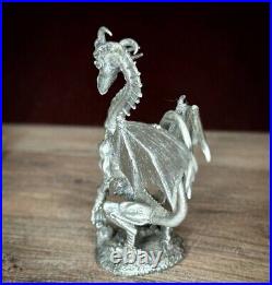 TSR Rawcliffe Partha Pewter Council Of Wyrms Silver Dragon 11-583 Figurine AD&D