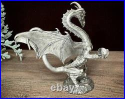 TSR Rawcliffe Partha Pewter Council Of Wyrms Silver Dragon 11-583 Figurine AD&D