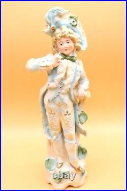 Tall Antique Bisque Figurine Carl Schneider German Figurine Painted Gentleman