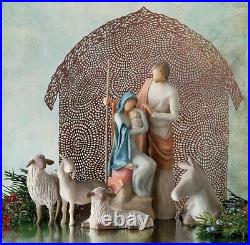 The Holy Family Figure Sculpture Hand Painting Willow Tree By Susan Lordi 7.5