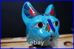 Turquoise Bastet Head, Ancient Egyptian Cat, Bastet the cat, Egyptian Goddess Turquoise Bastet Head, Ancient Egyptian Cat, Bastet the cat, Egyptian Goddess