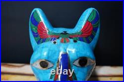 Turquoise Bastet Head, Ancient Egyptian Cat, Bastet the cat, Egyptian Goddess Turquoise Bastet Head, Ancient Egyptian Cat, Bastet the cat, Egyptian Goddess