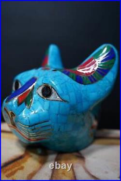 Turquoise Bastet Head, Ancient Egyptian Cat, Bastet the cat, Egyptian Goddess Turquoise Bastet Head, Ancient Egyptian Cat, Bastet the cat, Egyptian Goddess