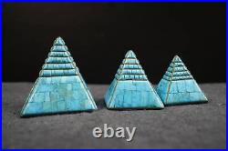 Turquoise Stone Pyramids Tranquil Beauty Amidst Ancient Splendor