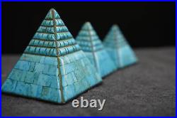 Turquoise Stone Pyramids Tranquil Beauty Amidst Ancient Splendor