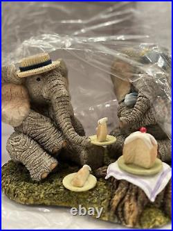 Tuskers SUMMER PICNIC figurines Hand Painted detailed RARE NOS NEW IN BOX