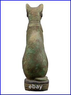 UNIQUE ANCIENT EGYPTIAN ANTIQUE Statue Goddess Bastet Cat Isis Scarab