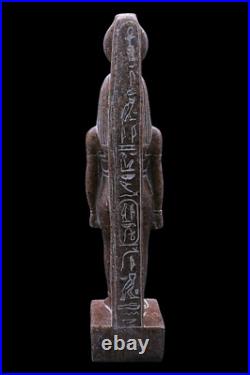 UNIQUE ANCIENT EGYPTIAN ANTIQUE Statue Goddess Isis Heavy Stone Handmade